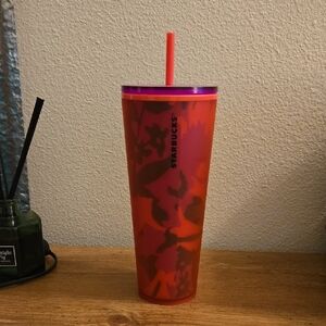 Starbucks Vibrant Red and Purple Tumbler